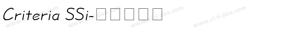 Criteria SSi字体转换